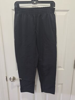 Outdoor Voices Black Elastic-Waist Track Joggers with Zip Pockets